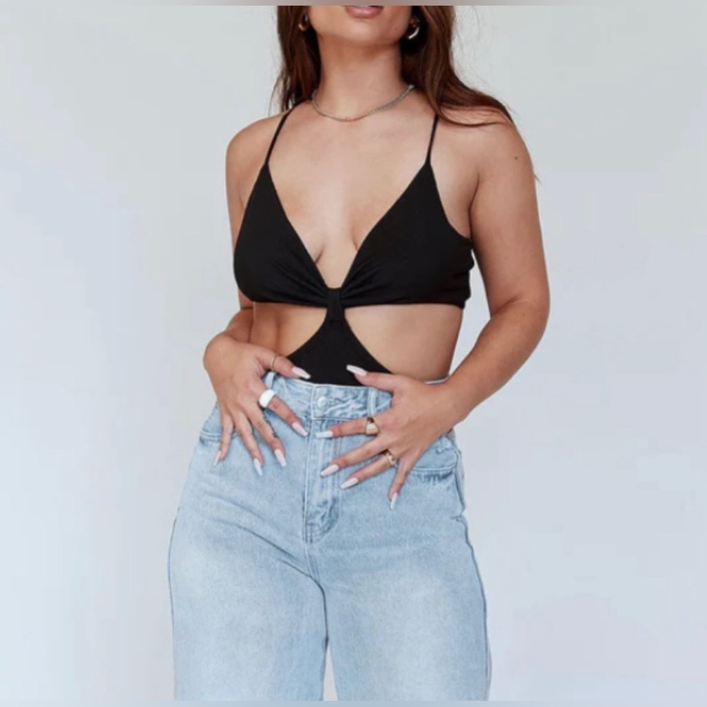 Princess Polly River Bodysuit in Black